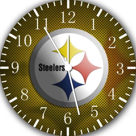 Discover Pittsburgh Steeler Frameless Borderless Wall Clock For Gifts or Home Decor
