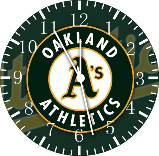 Discover Oakland Athletics Frameless Borderless Wall Clock Nice For Gifts or Decor