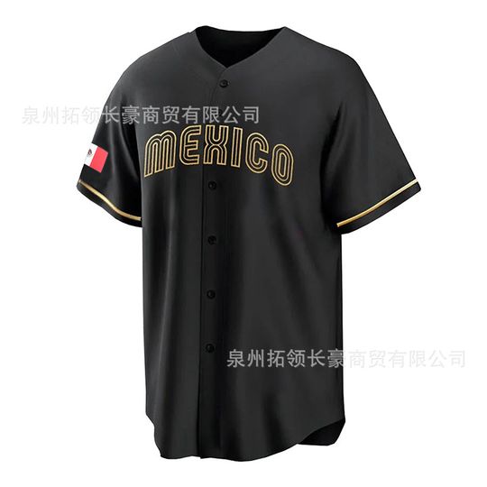 Discover Men's New Mexican Cross-Border Baseball Jersey Short Sleeve Outdoor Sports Button-down Baseball Vest