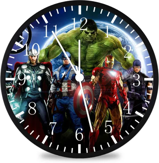 Discover Avengers Superheroes Wall Clock