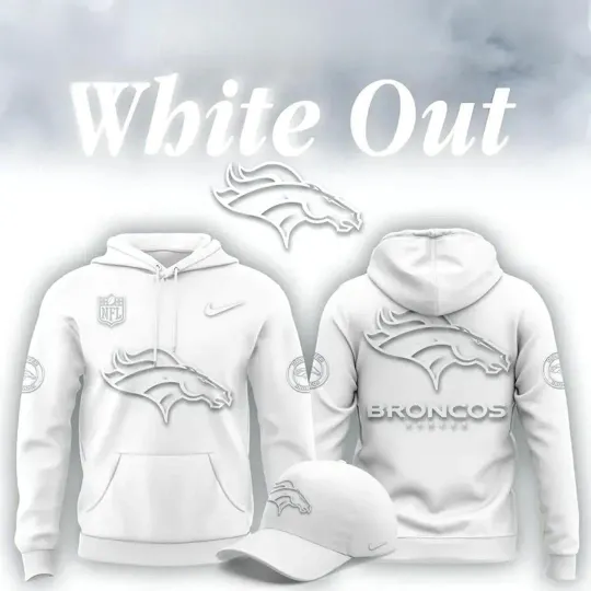 Discover Broncos White Out 2025 Edition Hoodie