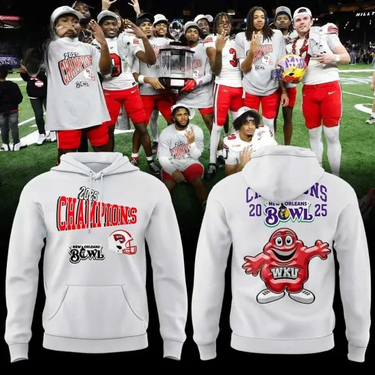 Discover Western Kentucky 2025 N.Orleans Bowl Champions Edition Hoodie