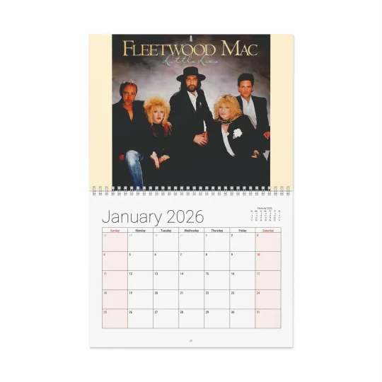 Discover Fleetwood Mac 2026 Wall Calendar - Decor, Music Fan Gifts, Monthly