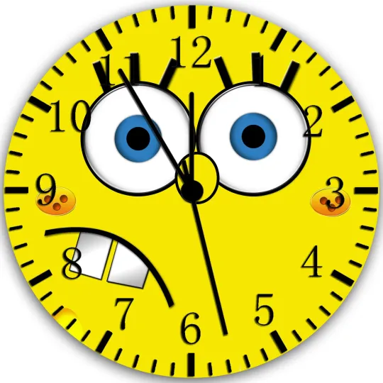 SpongeBob SquarePants Frameless Borderless Wall Clock Nice Gifts or Decor