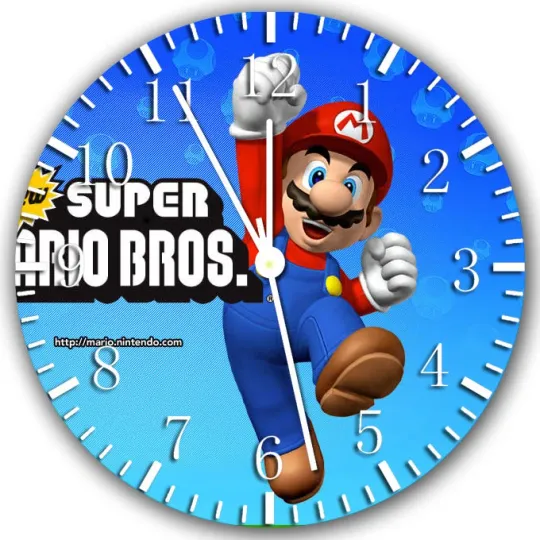 Super Mario Frameless Borderless Wall Clock Nice For Gifts or Decor