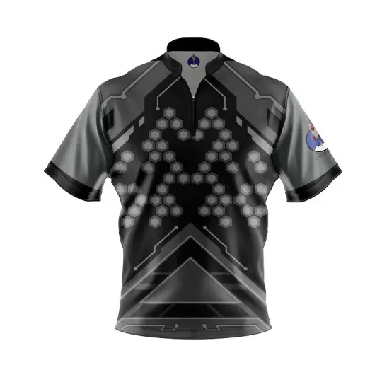 Discover Personalized Name Plain Overspeed Grey and Black Bowling Jersey Shirts