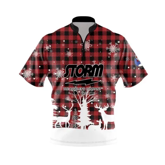Discover Personalized Name Storm Snowy Plaid Bowling Jersey Shirts