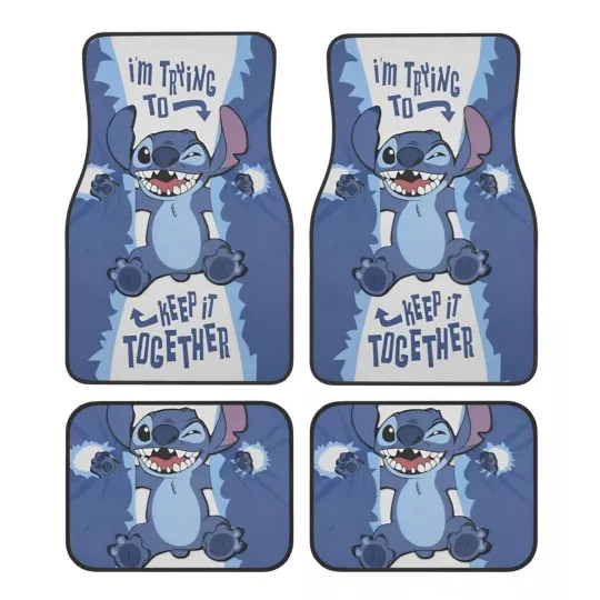 Discover Stitch And Angel Car Floor Mats
