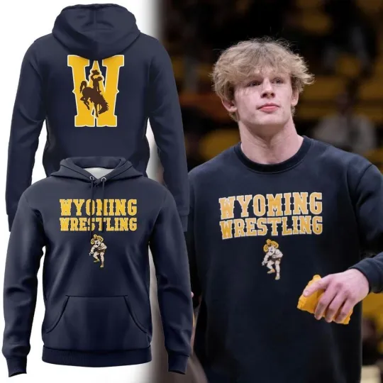 Discover WyomingWrestling Classic Wordmark Hoodie