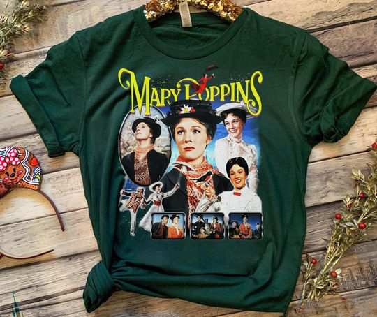 Discover Disney Mary Poppins Retro T-Shirt Disneyland Family 2026 Trip Tee