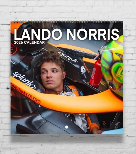 2026 Lando Norris Calendar, Formula One McLaren Racing Sports Gift