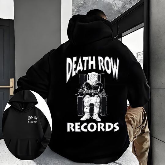 Discover Death Row Record Hoodie Men's Autumn and Winter Fleece Hoodie Pullover Fashion Loose Cotton Sweatshirt Hip Hop Hip Hop Top