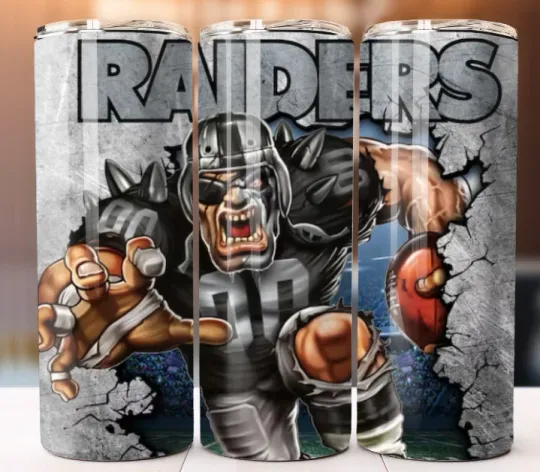 Discover Tumbler Stainless Steel Football Raiders Team