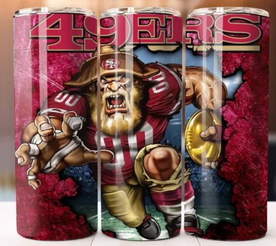 Discover Tumbler Stainless Steel Football 49ERS Team