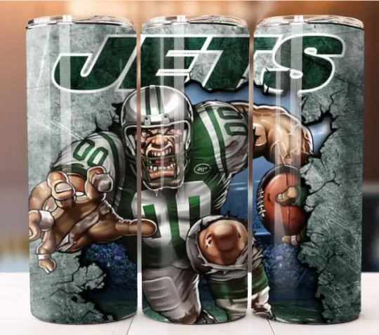 Discover Tumbler Stainless Steel Football Jets Team