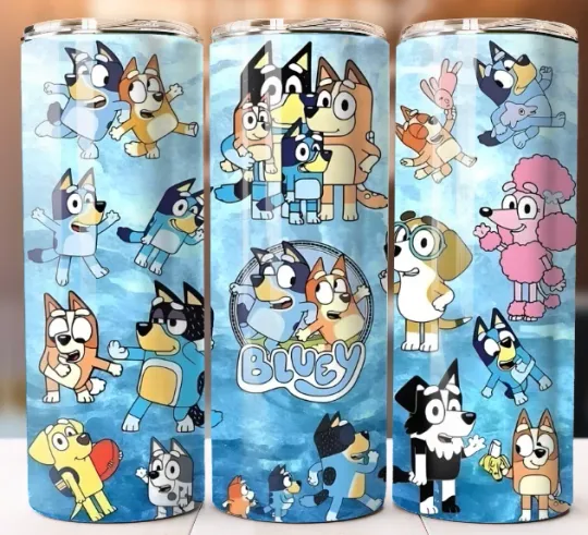 Discover BlueyDad Tumble Stainless Steel With Lid Straw