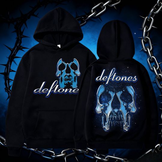 Discover Rock Band Deftone, Horror Skeleton Hoodie, Retro Hip-hop Punk Fashion Sweatshirt, 2025-26 Autumn/winter 100% Cotton Hoodie