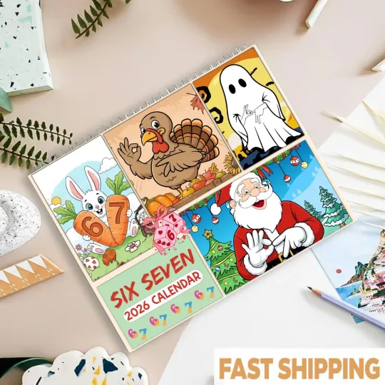 Discover 2026 Gen Alpha Slang Calendar Funny Skibidi Meme Monthly Planner