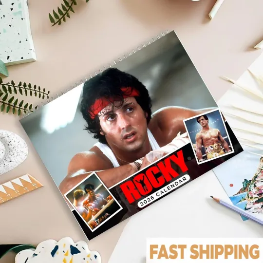 Discover Rocky Balboa Motivation Quotes 2026 Calendar Boxing Monthly Decor
