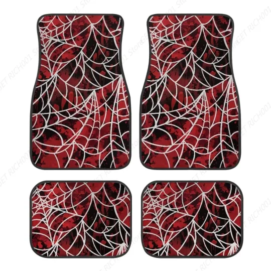 Discover Halloween Spider Web Car Floor Mats