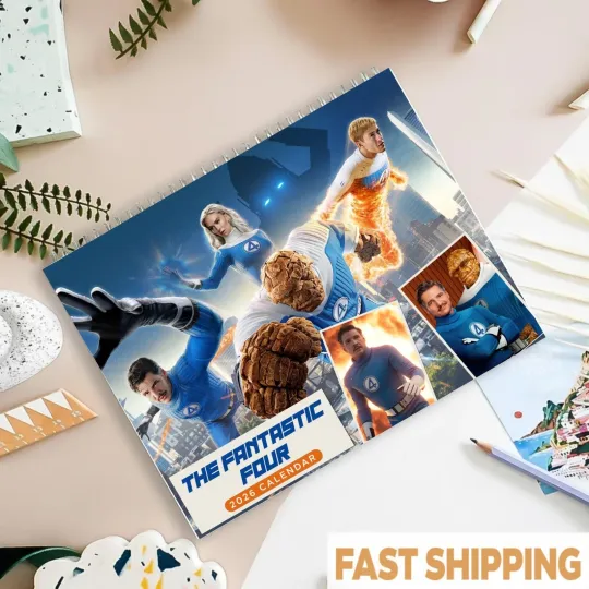 Discover Elemental Superhero 2026 Calendar Comic Style Power Team Sci-Fi Decor