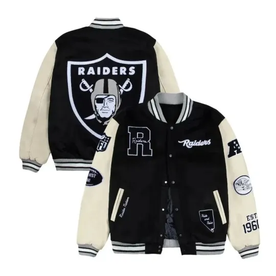 Discover Men's Las Vegas Football Golf Wang Black White Varsity Jacket