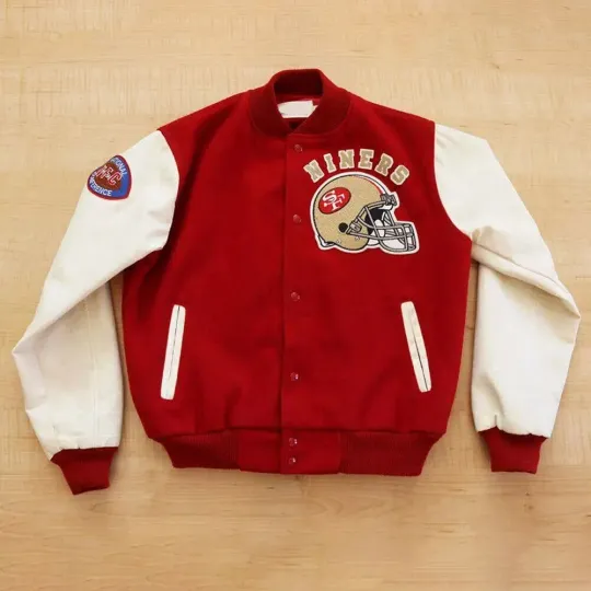 Discover Mens San Francisco Football 80’s Varsity Jacket