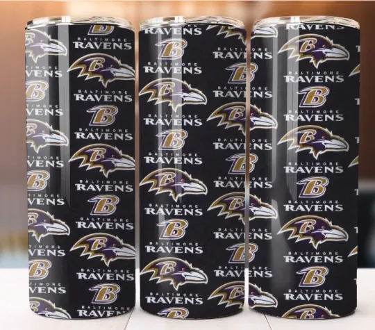 Discover Custom Tumbler Cup Mug 20 oz Stainless Steel Personalized Football Ravens Team