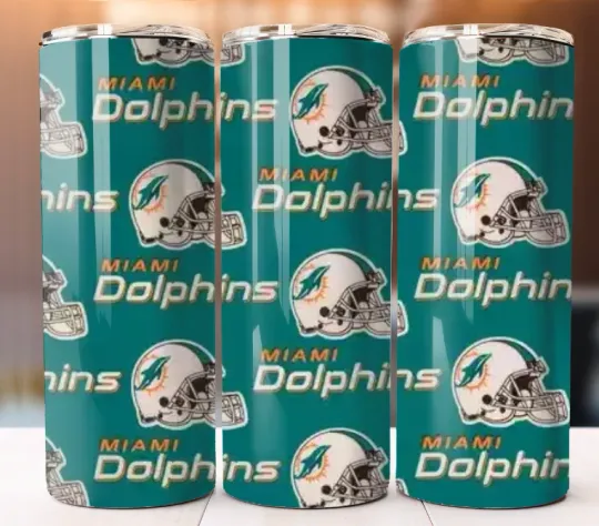 Discover Custom Tumbler Cup Mug 20 oz Stainless Steel Personalized Football DolPhins Team
