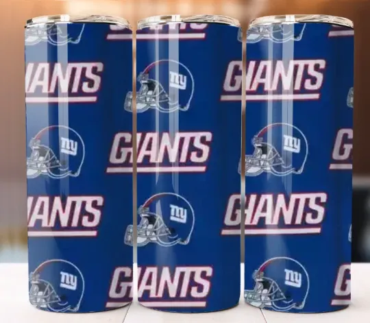 Discover Custom Tumbler Cup Mug 20 oz Stainless Steel Personalized Football Giants Team