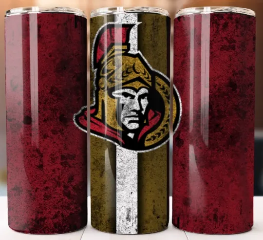 Discover Tumbler 20oz Mug Cup style w/ Straw Style NHL Ottawa senators
