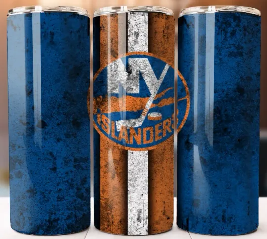 Discover Tumbler 20oz Mug Cup style w/ Straw Style New York Islanders