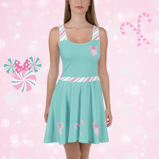 Disney Christmas Minnie Mouse Skater Dress for Women