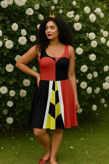 Discover Queen of Hearts Disney Villain Cosplay Dress for Women