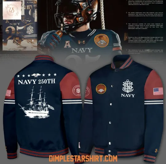 Discover Navy 1Midshipmen 250Th Anniversary Uniform Baseball Jacket