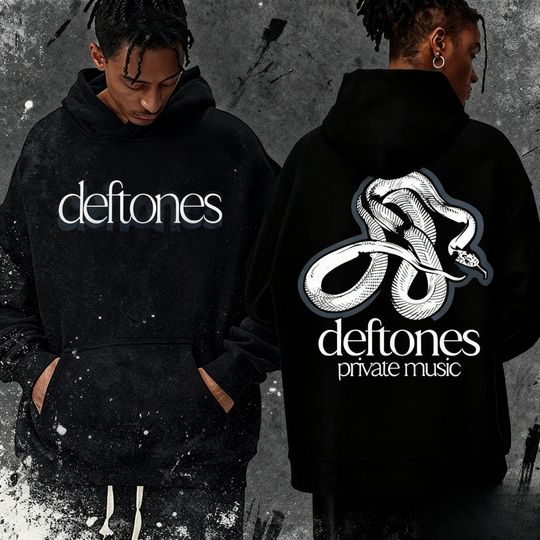 Discover Rock Band Deftone Private Music Album Snake Hoodie Harajuku Gothic Sportswear 2025-26 Autumn/Winter