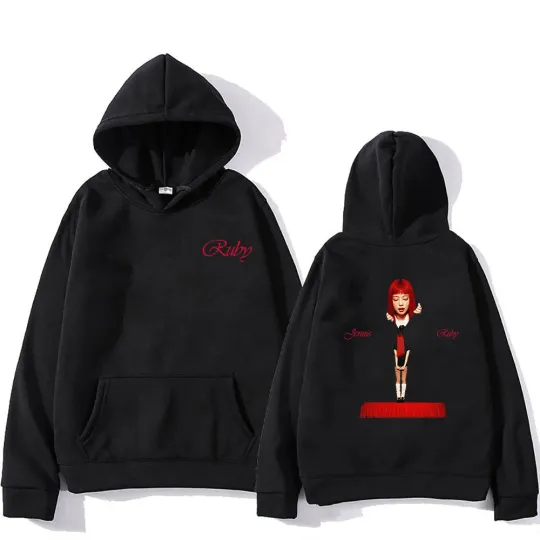 Discover JENNIE Ruby Sudadera con capucha 2025 nuevo álbum moda hombres/mujeres sudaderas con capucha Harajuku estética ropa de invierno