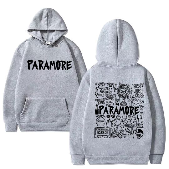 Discover Paramore Band Graffiti Art Tour Album Hoodie Men Women Retro Street Wear Regardless Gender Fleece Hoodie Long Sleeve Sweatshirt
