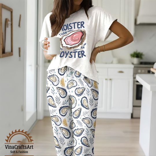 Discover Moister Than An Oyster Pajamas Set, Cute Matching Pajamas for Women