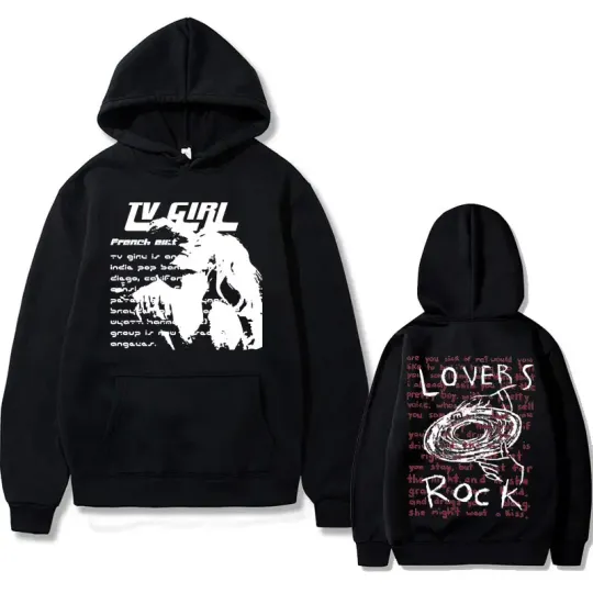 Discover Tv Girl Lovers Rock Song Print Hoodie French Exit Album Poster Merch Hoodies Tops Men Women Fashion Vintage Oversized Sweatshirt