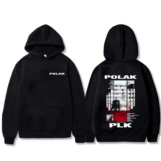 Discover Rapper Plk Polak Casual Retro Men Plus-size Hooded Sweatshirt Hip-hop Rock Pop Music Fashion Casual Autumn Winter Hoodie Summer