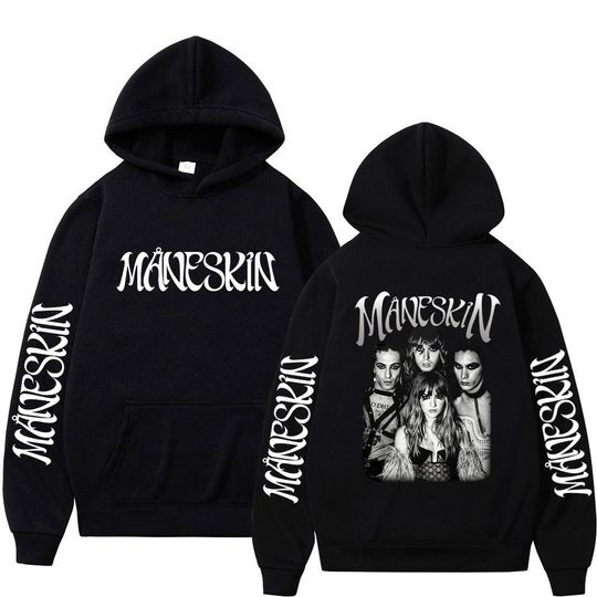 Discover Italian Rock Band Maneskin Hoodies Singer Graphic Printing Sweatshirts for Fans Casual Long Sleeve Men/Women Clothing Hoody