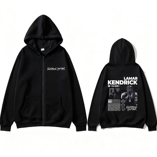 Rapper Kendrick Lamar The Not Like Us Graphic Zipper Hoodie Men's Casual Vintage Zip Up Jacket Men Women Hip Hop Fashion Hoodies