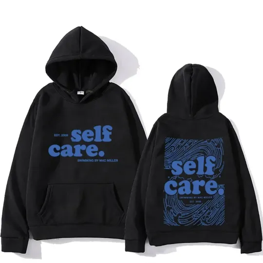 Discover Heavy Mental Casual Men Sweatshirts Long Sleeve Winter Spring Hooded Pullovers Men Hip Hop Clothes Macc Miller Self Care Hoodies