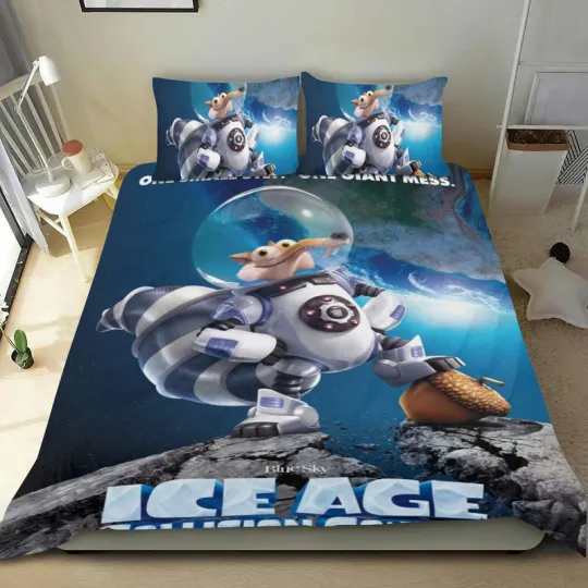 Discover Ice Age Kids Bedding Set 3 Piece Twin Duvet Cover Bed linens Birthday gift
