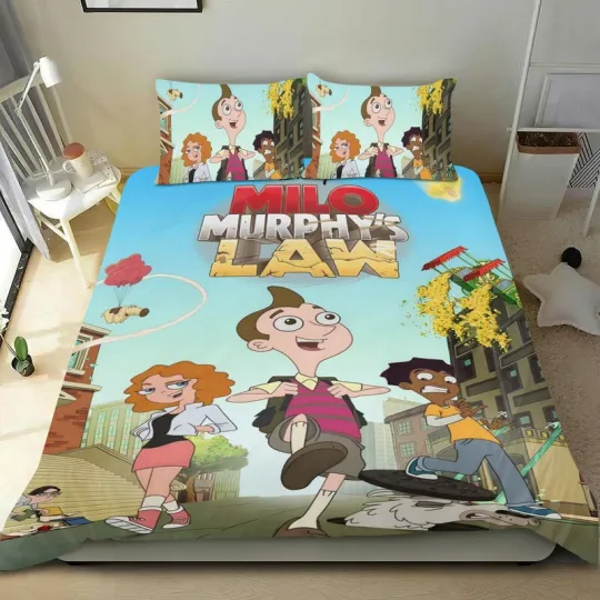 Discover Milo Murphy's Law Bedding Set 3 Piece Twin Duvet Cover for Kids Girls