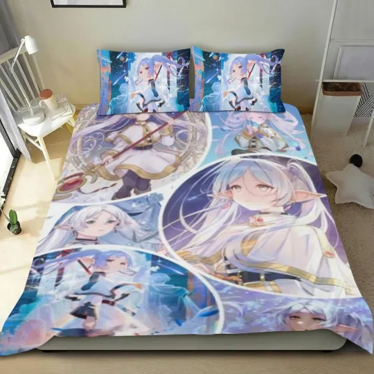 Discover Frieren: Beyond Journey's End 3-Piece Twin Bedding Set for Kids