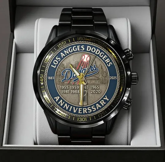 Discover Los Angeles Dodger 2025 Black Stainless Steel Watch