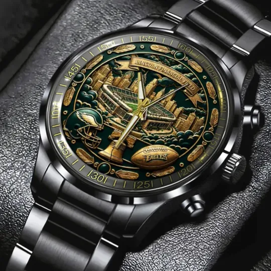 Discover Philadelphia Eagle Black Stainless Steel Watch