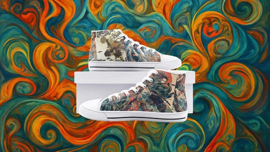 Discover demon Unisex High Top Canvas Shoes